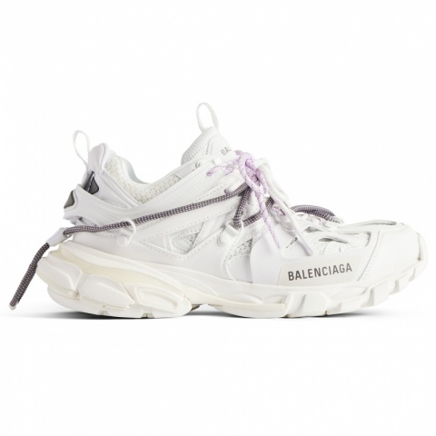 Balenciaga Track Trail Laces in White / Lilac